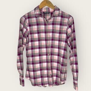 The North Face Plaid Button Up Shirt | Small Petite Purple Pink Western Cowgirl